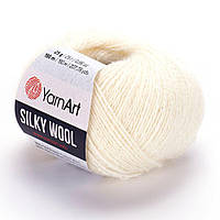 Yarnart Silky Wool молочный №330
