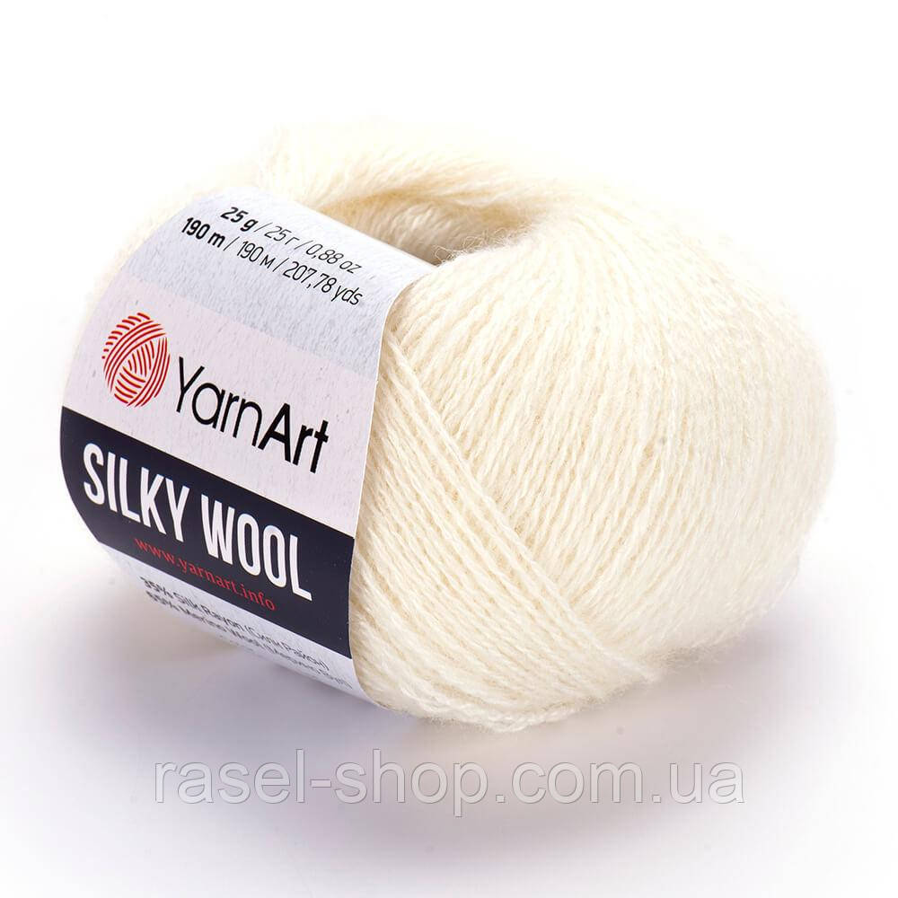 Yarnart Silky Wool молочный №330