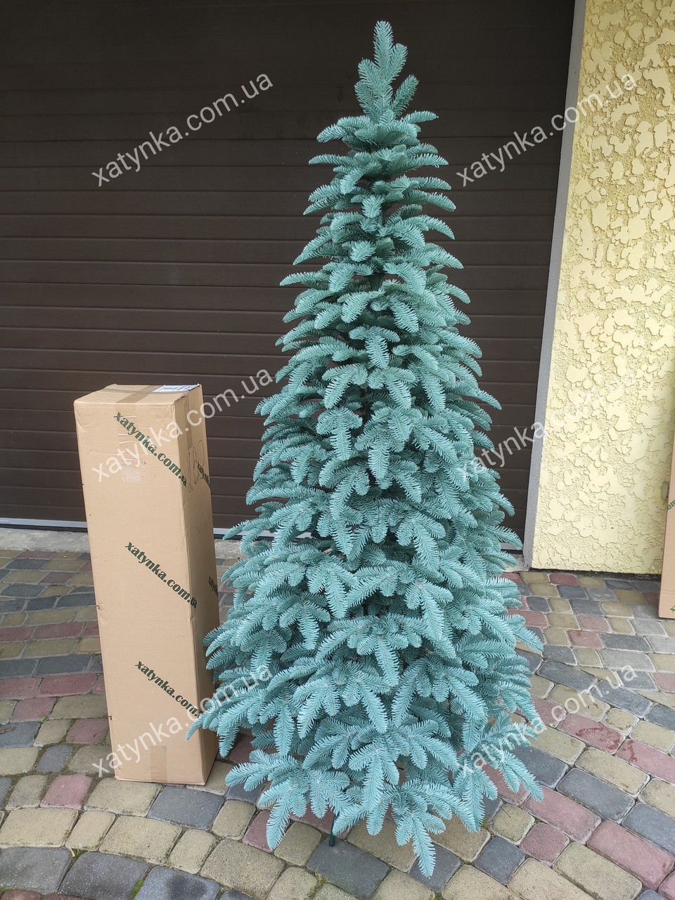 Лита ялинка Канадська 1.80 м. блакитна +ПОДАРУНОК / Елка литая