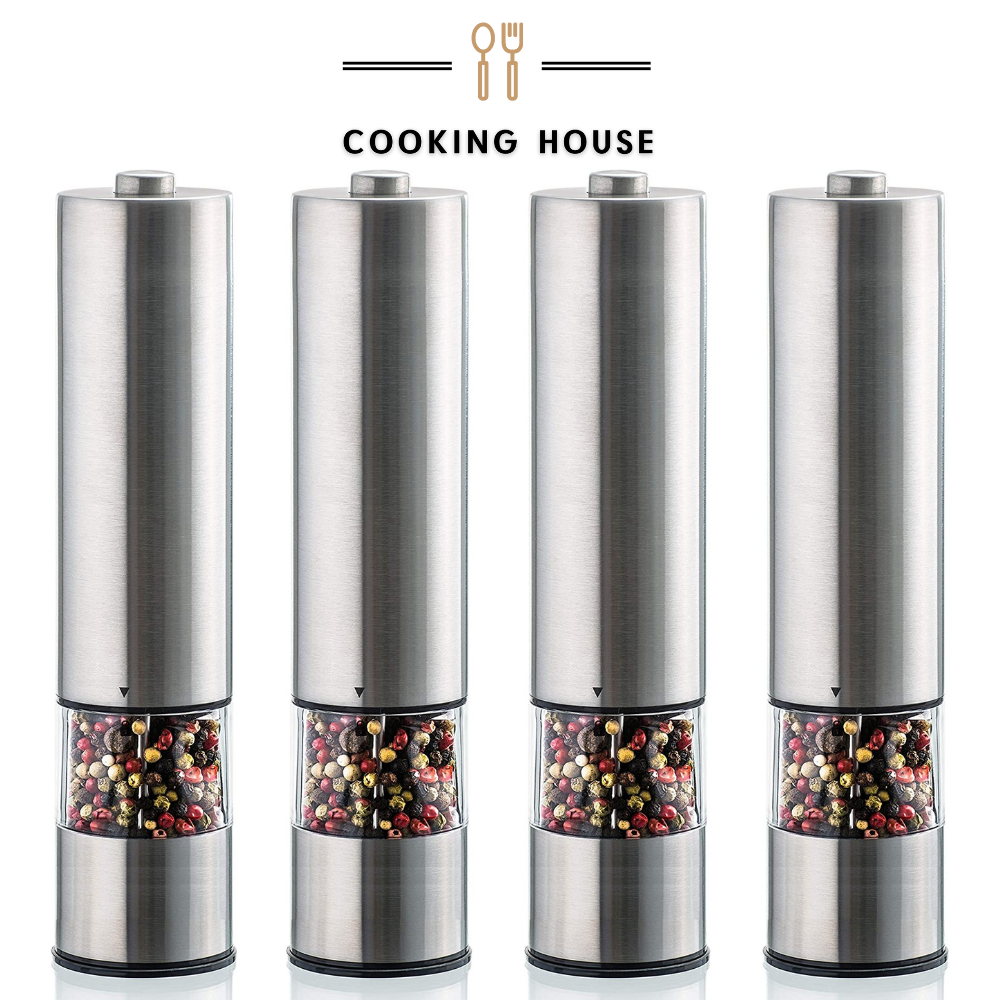 Набір електричний млинок Cooking House для спецій, перцю та солі 4шт