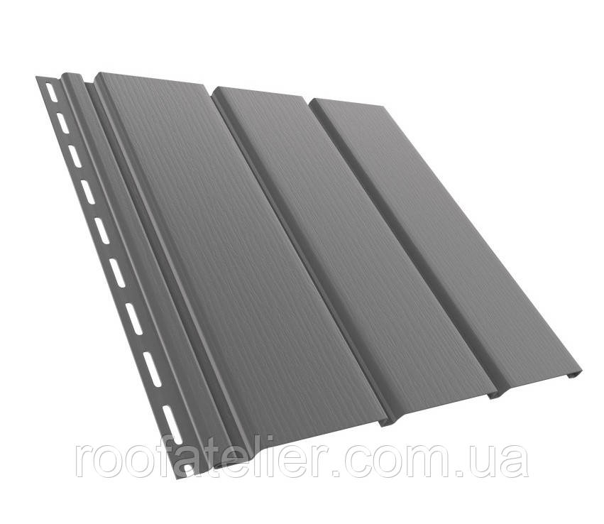 Панель софіт Bryza / Бриза 3м 0,92м2 без перфорації графіт Польща, фото 1