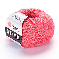 Yarnart Silky Wool коралловый №332