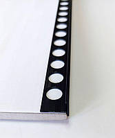 Алюмінієвий Г-подібний профіль для плитки до 12 мм ХАП12 чорний  L-2.7 м