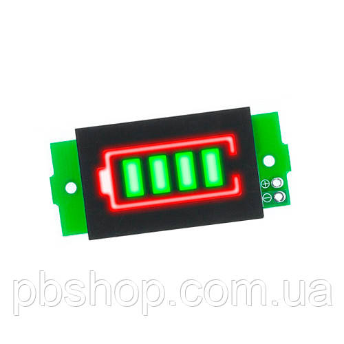 Модуль LED індикації 1S-8S рівня заряду Li-ion акумуляторів, зелений