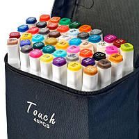 Набір двосторонніх маркерів Touch Smooth для малювання та скетчингу 48 шт.