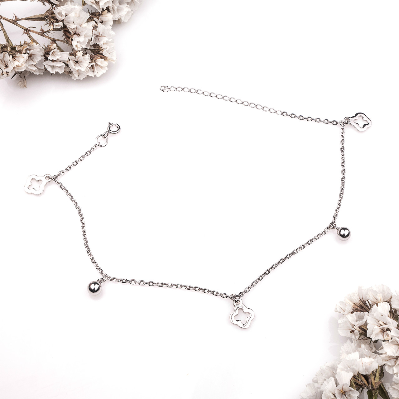 Срібний браслет на ногу Емілі, фото 1