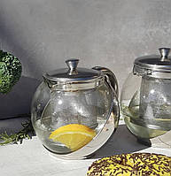 Чайник для заварки чая 500 мл Frico FRU-365 Чайник заварник стеклянный с нержавеющим ситом