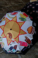 Жіноча брендова парасолька Moschino Москіно в кольорах, брендові парасольки, жіночі парасольки, парасольки, 1359 різнобарвний