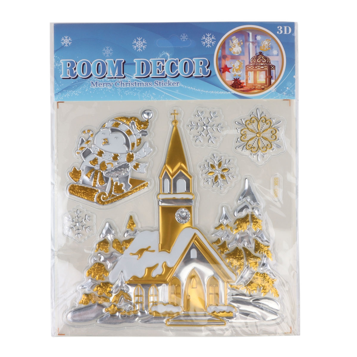 Наклейка новорічна 19х24см 8816-013