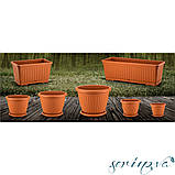 Горщик для квітів балконний Kemer 15 л теракотовий, фото 5