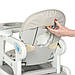 Дитячий стільчик-трансформер/качалка 2 в 1 для годування M 1563-11, сірий, фото 5