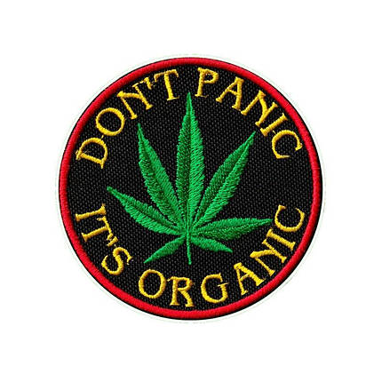 Патч на липучці велкро Don't panic it's organic, фото 2