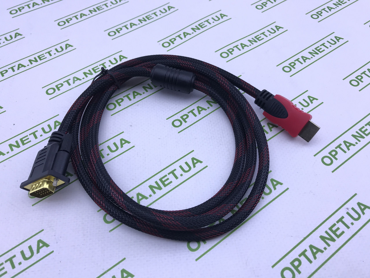 Кабель HDMI VGA 1,5 м посилений позолочений HLV, фото 1