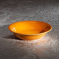 Тарелка фарфоровая глубокая "HARLEK" 20 см, оранжевая, Kutahya.