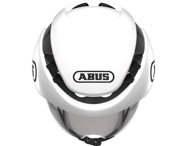 Шолом велосипедний ABUS GAMECHANGER Tri M 52-58 Shiny White, фото 3