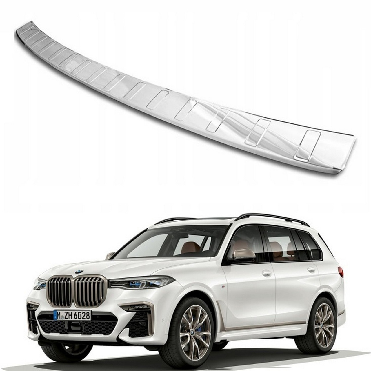 Захисна накладка на задній бампер для BMW X7M G07 2018+ /нерж.сталь/