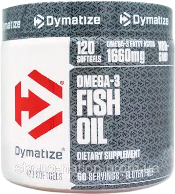 Omega 3 Fish Oil, Dymatize nutrition | 120 softgels |