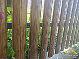 Євроштахетник металевий під дерево колір ВІЛЬХА 3D, штахетник для забору з металу під дерево, фото 6