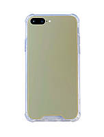 Чехол Силиконовый Зеркало для iPhone 7 Plus (02) Gold золотой