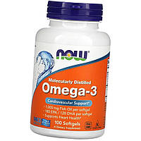 Жирные кислоты Омега 3 NOW Foods Omega-3 100 капсул