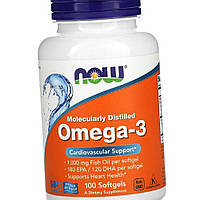 Жирные кислоты Омега 3 NOW Foods Omega-3 100 капсул