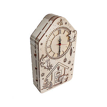 Адвент-календар будиночок із годинником