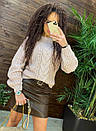 Стильний жіночий в'язаний светр з косами "Ангел", розмір 42-52, багато кольорів, фото 5