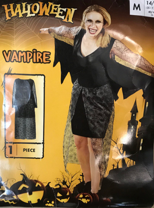 Жіночий костюм Vampire на Хелловін розмір M TUV Halloween, фото 1