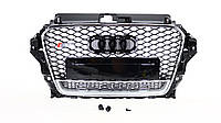 Решетка радиатора Audi A3 2011-2015 в стиле Audi RS3 (Chrome + Quattro)