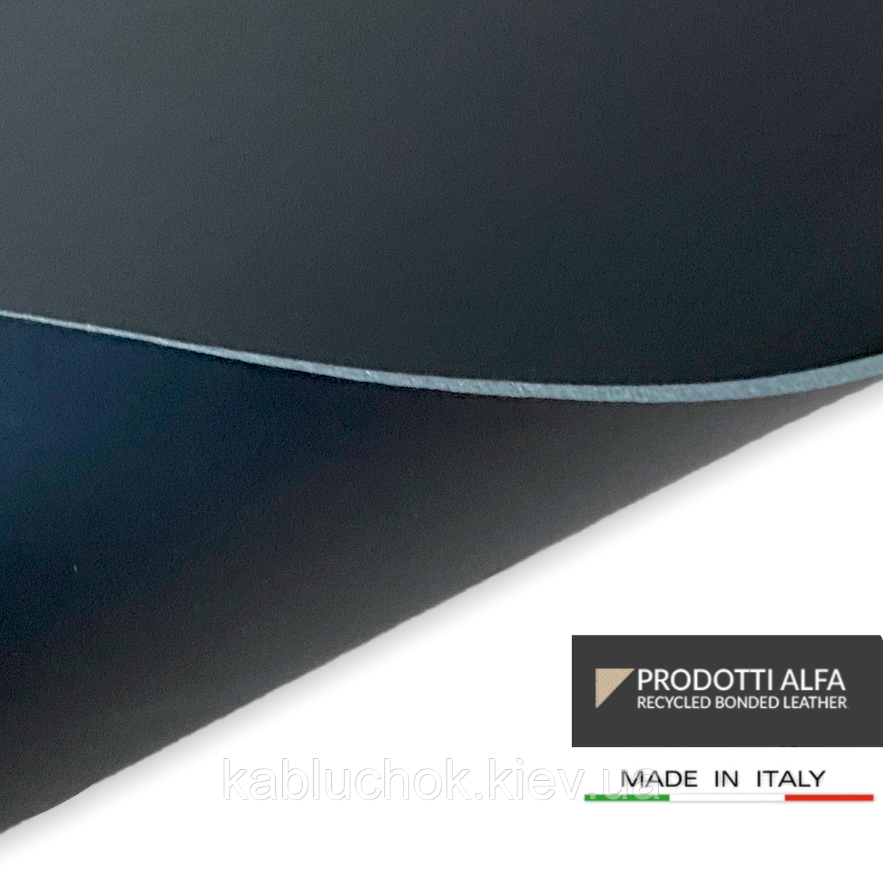 Шкіркартон із гладким покриттям для виробництва ременів Alfa Італія (товщина 3 мм, цв. чорний/чорний), фото 1