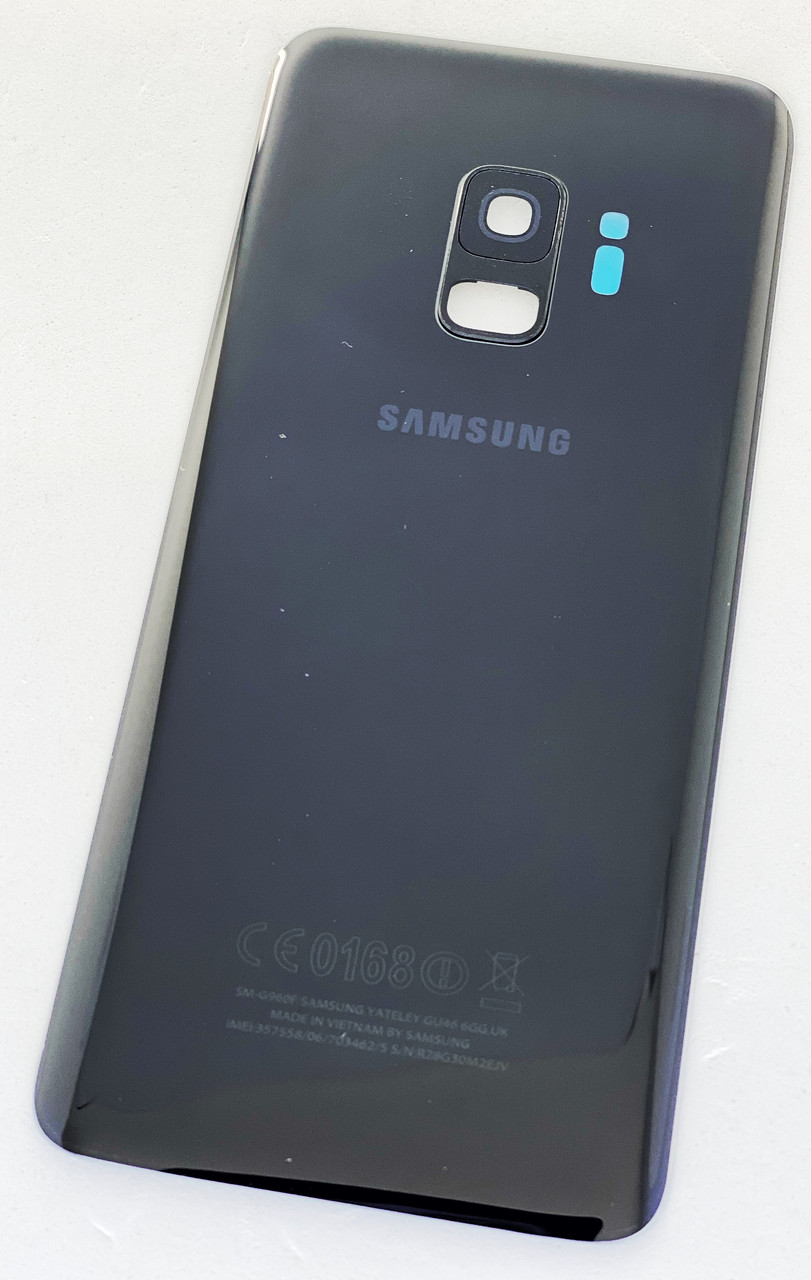 Задня кришка для Samsung G960F Galaxy S9, чорна, Midnight Black, оригінал, фото 1
