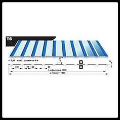 Профнастил Т-6/Blachy Pruszynski/0.5 мм PE/RAL 8017