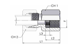 Перехідник під манометр G1/4" - M16*1,5 з кільцем, фото 4