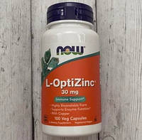 Цинк NOW L-OptiZinc 30 mg 100 вег капс
