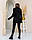 Коротке пальто жіноче з капюшоном, арт 156, чорний, фото 9