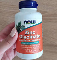 Цинк гліцинат NOW Zinc Glycinate 30 mg 120 caps, фото 4