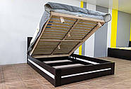 Ліжко дерев'яне двоспальне букове Лотос з підйомним механізмом., фото 7