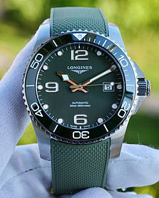 Чоловічі годинники LONGINES L3.781.4.06.9 Hydro Conquest 41 mm Green Dial Automatic