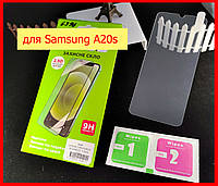 Защитное стекло для Samsung Galaxy A20s (A207) в упаковке, захисне скло на самсунг А20с повна проклейка