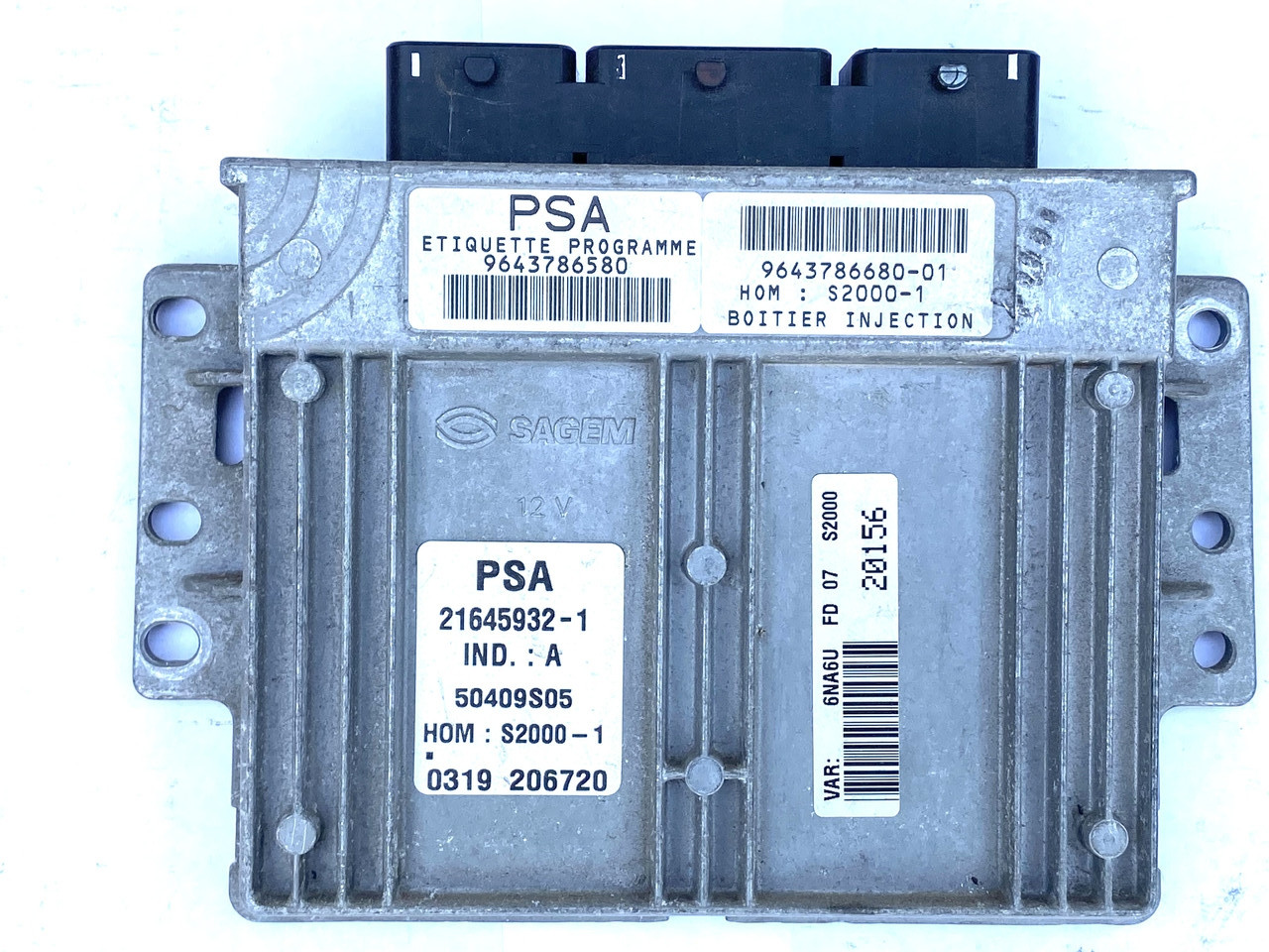 Блок керування PSA 21645932-1 IND.:A 50409S05 HOM: S2000-1 / 0319206720 / 9643786680-01 CITROEN PEUGEOT, фото 1