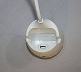 Настільна лампа БЕЗ акумулятора. USB. (220/12/PB) з підставкою для ручок та телефону, фото 3