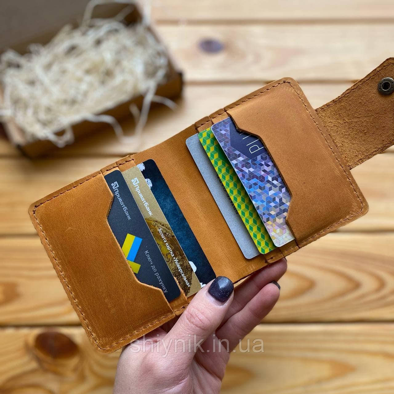 Шкіряний гаманець CHARLIE_CARD кемел