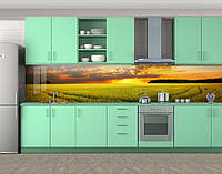 Наклейка на кухонный фартук 60 х 300 см, фотопечать с защитной ламинацией закат солнца (БП-s_pr1183)