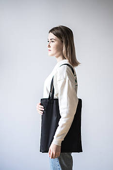 Сумка шопер Саржа Vsetex Чорна