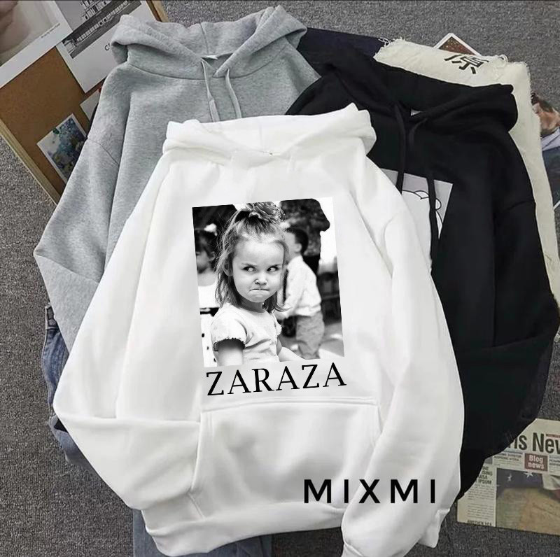 Толстовка худі жіноча з принтом ZARAZA