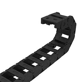 Гнучкий кабель-канал відкритий 18х35, кабелеукладач із секціями для кріплення на кожен метр