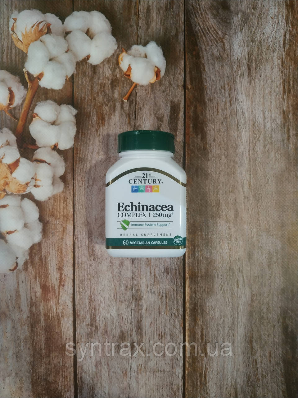 21st Century Echinacea Complex 60 veg caps , ехінацея, фото 1