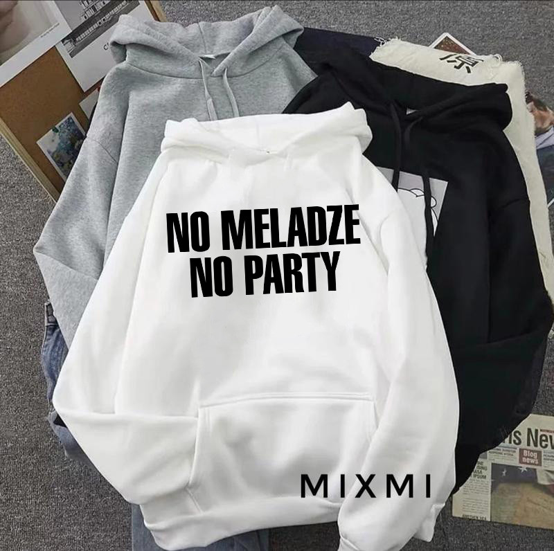 Жіноча худі на флісі з принтом NO MELADZE NO PARTY