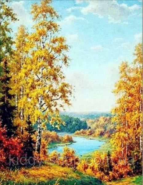 Алмазна вишивка. Картина на підрамнику "Осінь" , розмір 40х50, фото 1