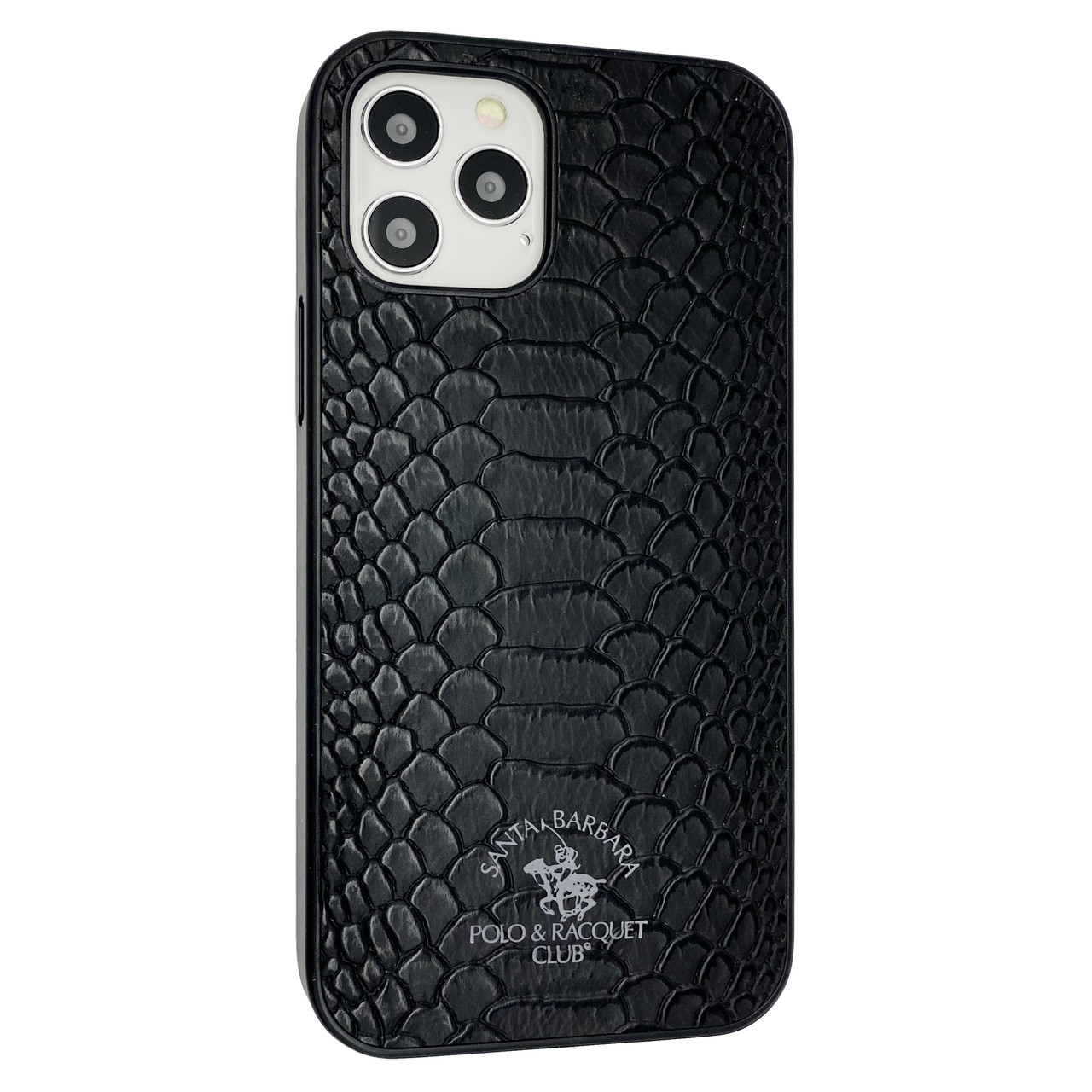 Чохол Шкіряний Leather Case для iPhone 12 Pro Polo Knight (05) Black чорний